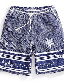 速浪 <em>男士</em>户外<em>休闲</em>印花<em>沙滩裤</em> <em>短裤</em> 五分裤 NZ