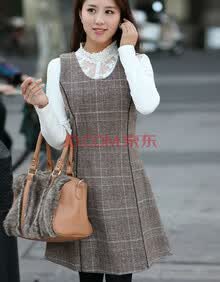 2013<em>春季</em>新款韩版<em>大码</em>毛呢裙连衣裙<em>女装</em>修身