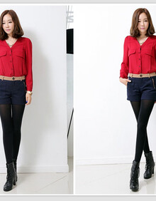 优百客秋冬季新款2013韩版<em>女装毛呢短裤</em>休闲