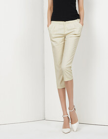 娅丽达<em>女裤</em>(YERAD)夏装新品时尚<em>流行色</em>棉麻中