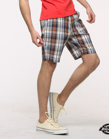 Dickies时尚<em>格纹短裤男</em>夏休闲英伦纯棉五分裤