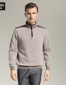 雪昆奴 <em>男士</em>纯<em>山羊绒</em>针织衫毛衣纯<em>山羊绒毛衣</em>