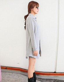 旺草阁 2014新款<em>春装女外套</em>韩版中<em>长款</em>修身薄