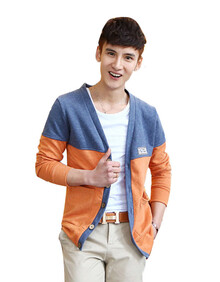 漫路2013秋冬新款英伦学院风<em>开衫卫衣</em> 男 <em>V领</em>