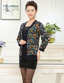 芬典2014新款中<em>老年</em>女装<em>外套</em>春秋妈妈装宽松