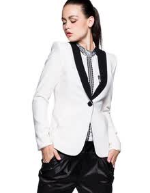 ONLY2013秋季新品<em>女装</em>撞色<em>青果</em>领修身女西服
