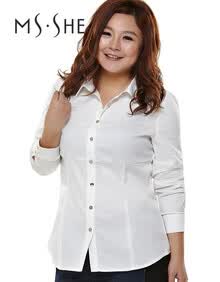 MSSHE加大码<em>女装</em>2013新款秋装<em>胖MM</em>白领通