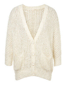 美特斯邦威 女花式纱蝙蝠袖<em>毛织开衫</em>217976 海