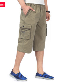WYSCQ.1883 中老年男装松紧腰休闲<em>短裤</em>夏季