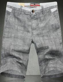 有衣有靠 英伦时尚<em>格子</em>棉麻料夏装<em>大码男</em>休闲