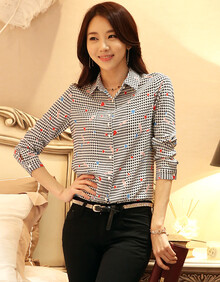 <em>货到付款</em>missting2014<em>春季</em>新款印花<em>女装</em>衬衫女