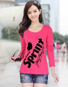 涩依2013秋装新款时尚印花t恤<em>女</em>长袖<em>SY</em>802在