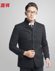 恒源祥男装<em>羊毛毛呢外套</em> 时尚立领<em>短款修身毛</em>