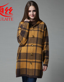 奥丝布莱特秋冬装新款女式<em>长款</em>带扣<em>开衫</em>大衣羊