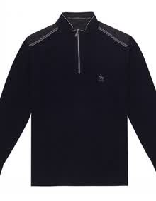 圣大保罗专柜正品<em>毛衣</em> <em>男士纯羊毛</em>拉链领拼色