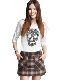 然与纯<em>毛呢</em>裤裙<em>短裤</em>女休闲显瘦包臀裙 <em>毛呢短</em>