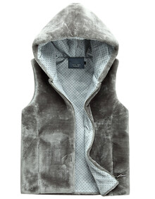 3男士<em>秋冬</em>新款休闲连帽毛<em>马甲男</em>韩版<em>棉背心</em>马