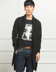 太平鸟<em>男装</em>2013秋装新款 男士长款<em>毛衫</em>针织衫