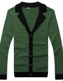 范潮 2013秋冬季潮<em>男士开衫V领针织</em>衫 韩版修