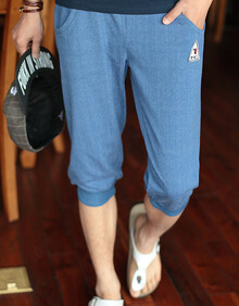 2014男士休闲裤卫裤哈伦七分裤<em>男运动马裤</em>夏