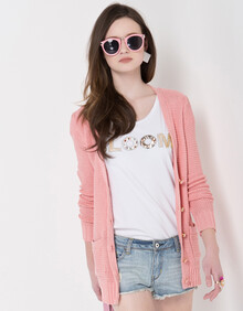 太平鸟女装2014春装新款长袖<em>纯色针织衫</em>通勤