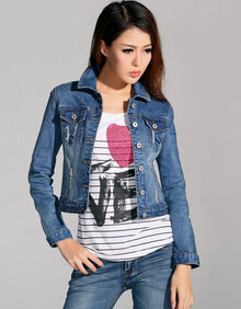 赛斯<em>牛仔短外套</em>女装牛仔<em>小马甲</em>韩版女上衣小夹