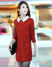 o帕秋冬女装<em>韩版毛衣</em>时尚<em>针织</em>衫修身<em>打底裙</em>长