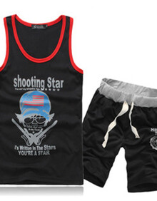 梵肯 <em>男士</em>运动背心<em>短裤套装</em>男<em>夏季</em>韩版背心汗