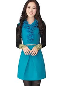 夕昕 2013<em>春季女装清仓</em> 经典气质立体花朵领无