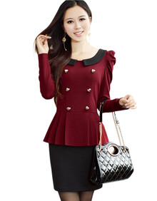 夕昕 2013<em>春季女装清仓</em> 假两件OL气质通勤修