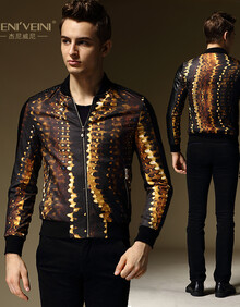 杰尼威尼2014男士秋装新品 夹克<em>男</em> <em>薄外套</em> <em>时尚</em>
