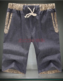 男装 2014夏季大码男装<em>高档</em>麻料肥佬休闲<em>短裤</em>