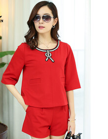 <em>2014</em>时尚套装<em>女夏</em>短袖韩版<em>雪纺</em>女装宽松上衣