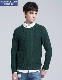 抹茶故事 2014新款<em>毛衣</em>男韩版麻花针织<em>毛衣</em>男