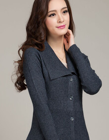 淘特<em>暖</em>2014春装新款女装<em>羊绒</em>衫 长袖裙摆<em>开衫</em>