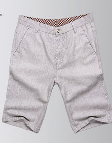 BK波帝凯诺亚麻<em>休闲</em>裤男士<em>休闲短裤男装</em>五分