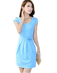 威倪<em>服饰</em> 夏季韩版<em>女士</em>收腰显瘦连衣裙 休闲时