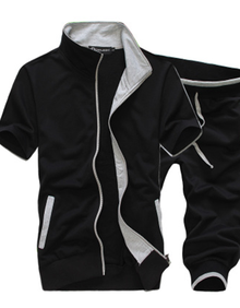 佐优品 夏季必备!撞色撞约 <em>男式</em>立领休闲<em>开衫运</em>