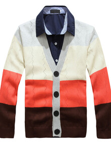 森雷司2014年青少年<em>针织衫</em>韩版男士毛衣<em>开衫</em>