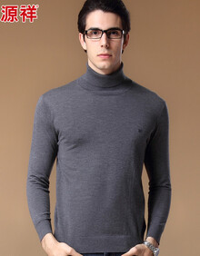 恒源祥正品男装2013秋冬新款直筒可<em>翻高领</em>羊
