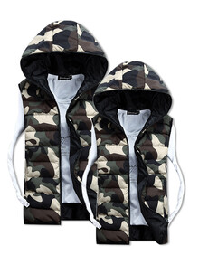 宾越 <em>军用</em>情侣<em>迷彩马甲</em>外套棉马夹 潮男休闲棉