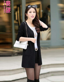 奥靓(AOLIANG)2014<em>秋装</em>新款<em>中长开衫</em>薄款外