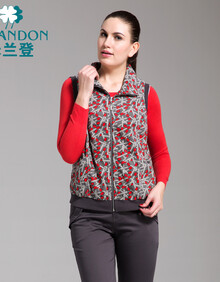 米兰登2014<em>春装</em>新款<em>女士</em>灯芯绒<em>马甲</em>外套百搭