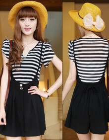 <em>货到付款</em> 2014夏季新款韩版<em>女装</em>背带式休闲短