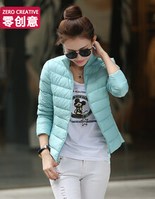 零创意<em>羽绒服</em>女2014新款<em>女式</em>修身<em>超薄</em>保暖透