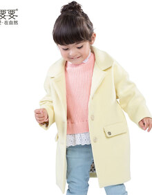 要要女童<em>毛呢</em>大衣2015新款秋冬韩版<em>毛呢外套</em>