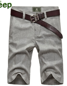 战地吉普Afs Jeep 专柜正品<em>男士</em>休闲<em>麻短裤</em> 时