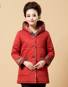 2014<em>中老年女装秋冬季</em>棉服<em>外套</em>宽松大码妈妈