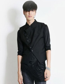 丹杰仕 <em>男士秋季</em>时尚<em>百搭</em>斜扣西装<em>马甲</em>男款韩