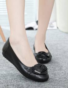 中年女式春秋皮鞋-中年女式春秋矮筒单靴|中年